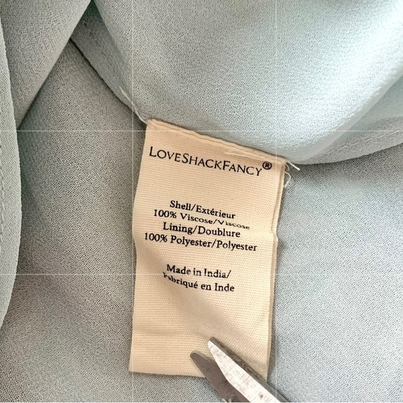 NWT LoveShackFancy Carrillo Asymetric Shirred Dress - Picture 15 of 16